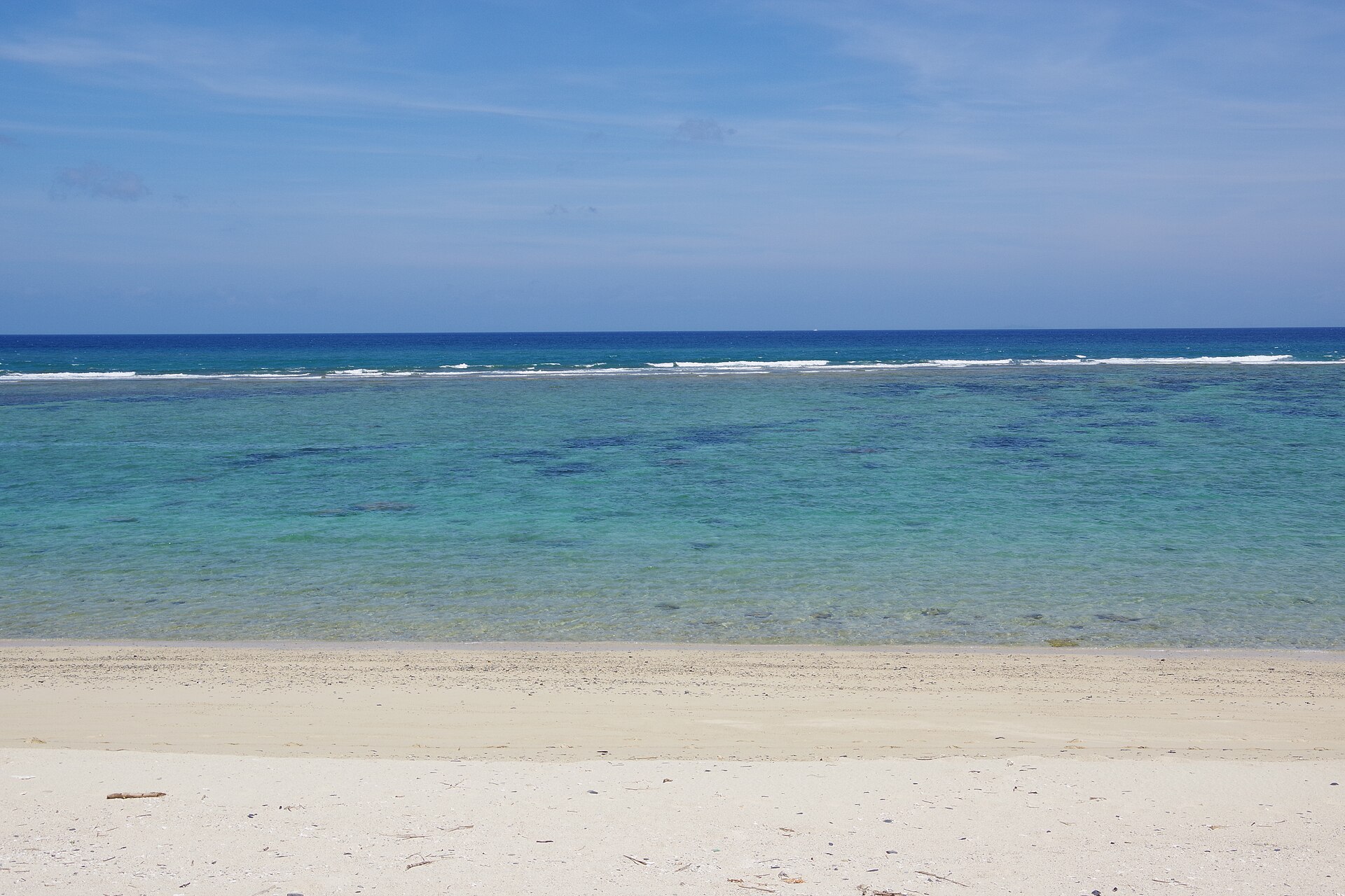 The East China Sea off Okinawa. Yes, the water really looks like that.