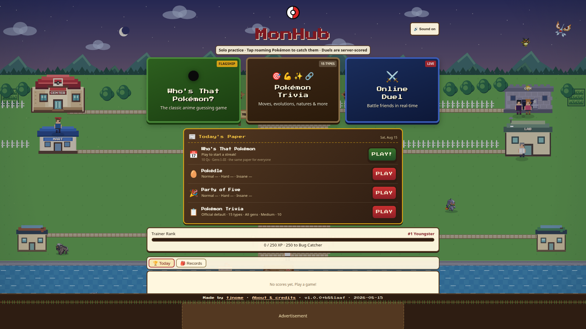 Monhub home screen
